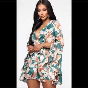 Floral dinner romper
